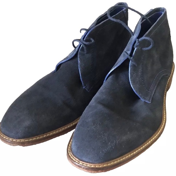 TED BAKER Men’s Shoes TORSDI 3 SUEDE ANKLE Blue Chukka Boots Size 10 - Picture 1 of 12